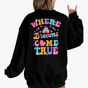 Disney Black Multicolor Graphic Women's Sweater